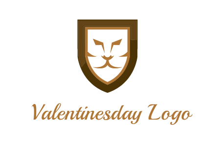 lion face in shield logo