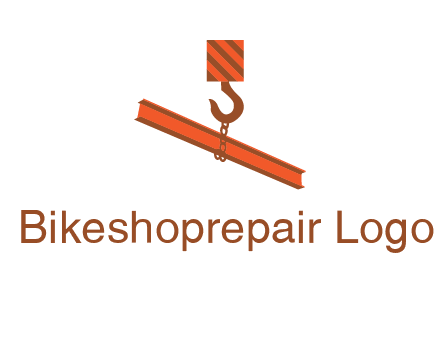 crane hook lifting beam construction logo