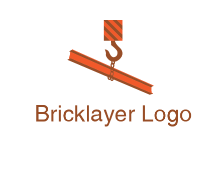 crane hook lifting beam construction logo