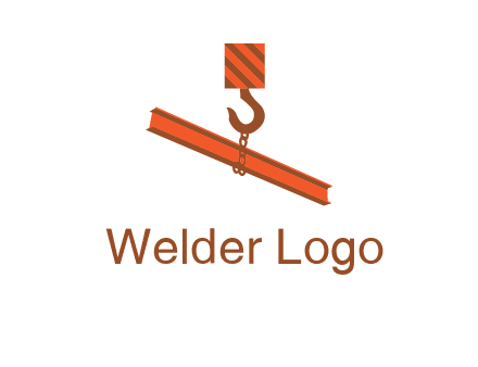 crane hook lifting beam construction logo