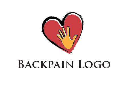 hand in heart shape logo