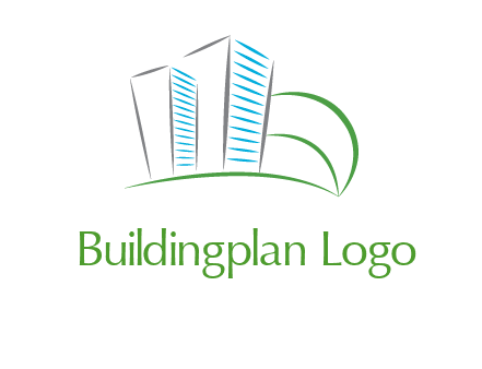 swoosh buildings construction logo