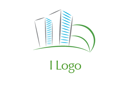 swoosh buildings construction logo