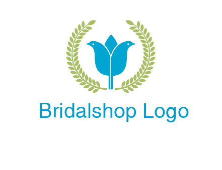 2 birds in leaf branch logo