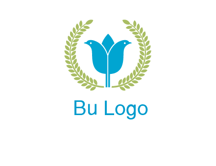 2 birds in leaf branch logo