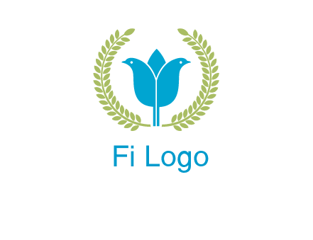 2 birds in leaf branch logo