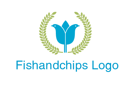 2 birds in leaf branch logo