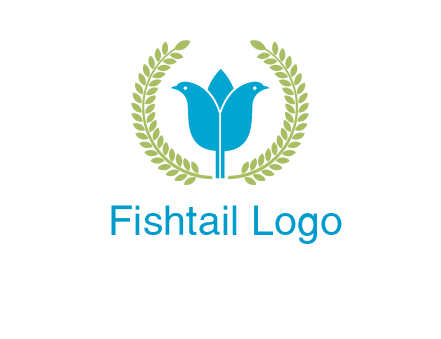 2 birds in leaf branch logo