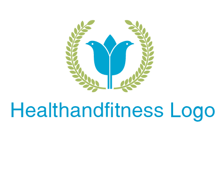 2 birds in leaf branch logo