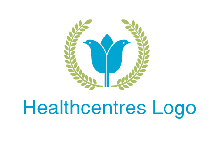 2 birds in leaf branch logo