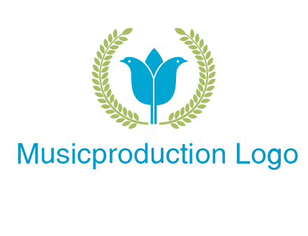 2 birds in leaf branch logo