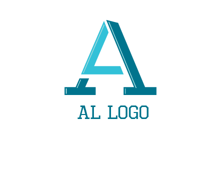 letters L and A logo