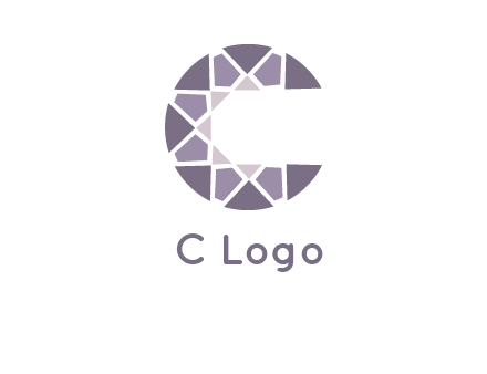 polygonal pattern in letter C