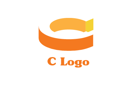 negative spacing 3D letter C