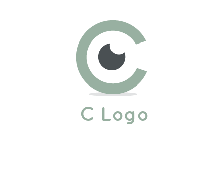 contact lenses forming letter C logo