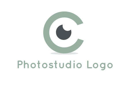 contact lenses forming letter C logo