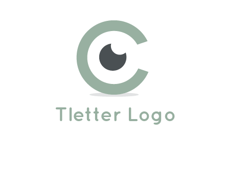 contact lenses forming letter C logo