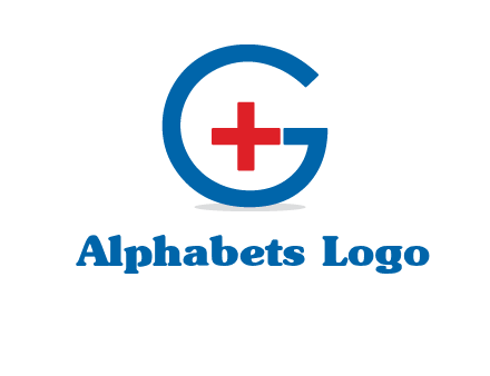 cross inside letter G logo