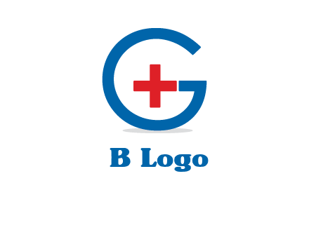 cross inside letter G logo