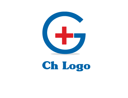 cross inside letter G logo