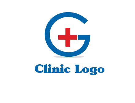 cross inside letter G logo