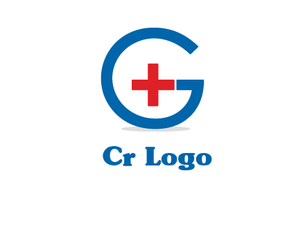 cross inside letter G logo