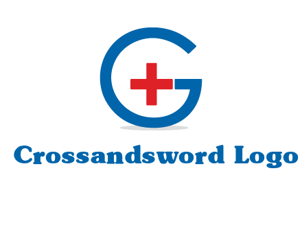 cross inside letter G logo