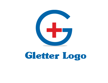 cross inside letter G logo