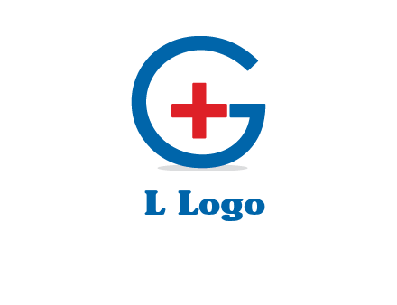 cross inside letter G logo