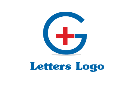 cross inside letter G logo