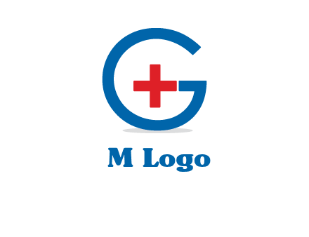 cross inside letter G logo