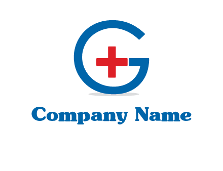 cross inside letter G logo