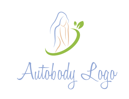 swoosh around woman body spa logo