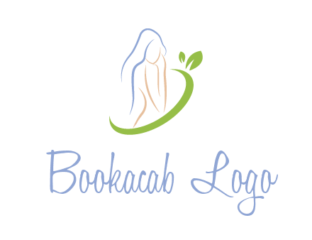 swoosh around woman body spa logo