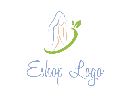 swoosh around woman body spa logo