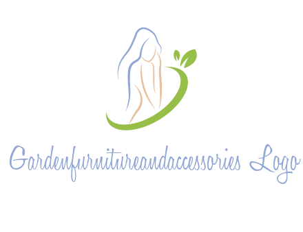 swoosh around woman body spa logo