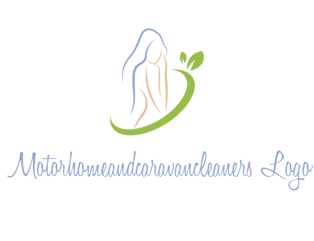 swoosh around woman body spa logo