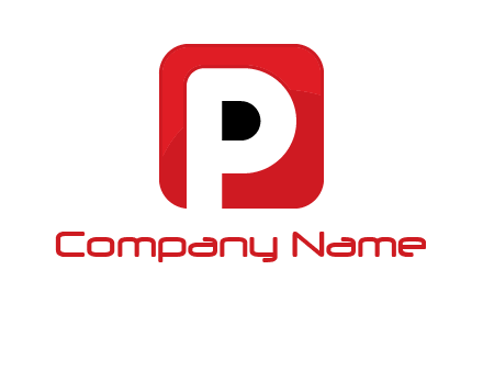 letter P inside a square with rounded corners