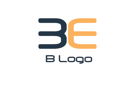 letters B and E logo