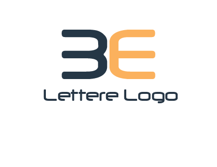 letters B and E logo