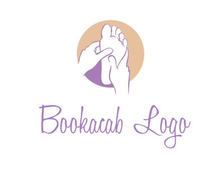 foot massage in circle logo