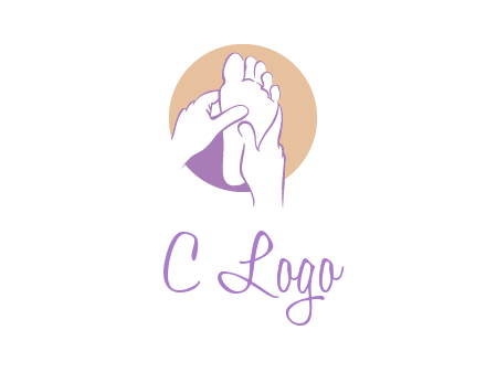 foot massage in circle logo