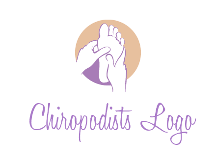 foot massage in circle logo