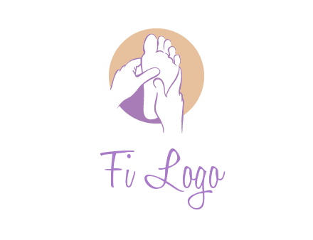 foot massage in circle logo