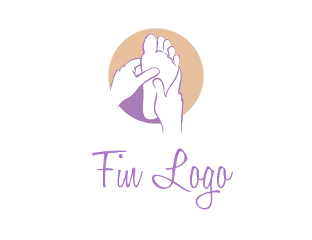 foot massage in circle logo