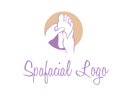 foot massage in circle logo