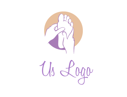 foot massage in circle logo