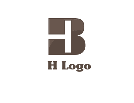 letter H inside B