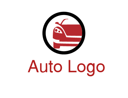 abstract car in circle transportation logo 