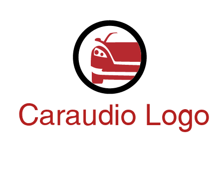 abstract car in circle transportation logo 